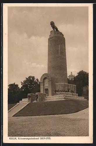 AK Kulm, Erinnerungsdenkmal 1813-1913