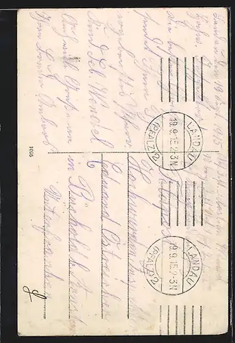 Foto-AK Soldat Sebastian Wendel in Feldgrau Uniform 18. Bay. Inf.-Rgt. 1 Ers. Batl. 5, Pickelhaube Tarnbezug