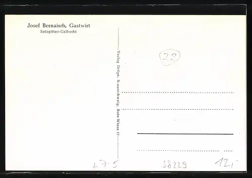 AK Salzgitter-Calbecht, Schacht, Nassaufbereitung, Gasthaus J. Bernaisch, Ortsansicht