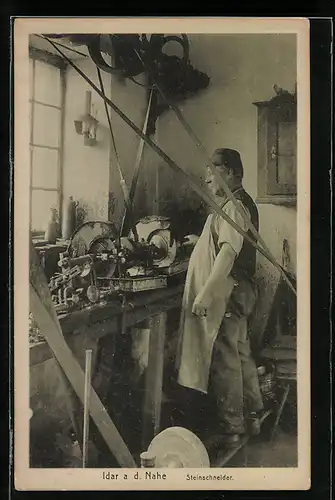 AK Idar a. d. Nahe, Bearbeitung von Achat, Steinschneider