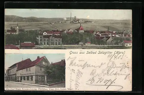 AK Salzgitter /Harz, Gasthof Stadt Braunschweig, Salzbergwerk