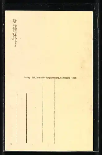 Steindruck-AK Rattenberg, Geburtshaus der Heiligen Nothburga