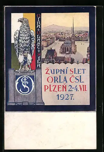 AK Pilsen, Zupní Slet Orla CSL. 1927