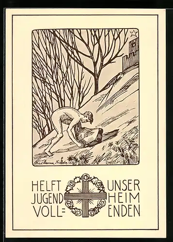 AK Wiesbaden, Helft unser Jugendheim vollenden, Religion, Baustein der Christlichen Jugendgemeinschaft Treuschar E.V.