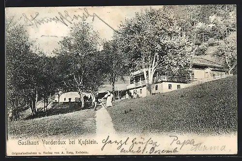 AK Kufstein, Gasthaus Vorderdux von Anton Thaler