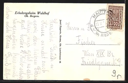 AK Ober-Bergern, Das Erholungsheim Waldhof