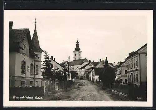 AK Waizenkirchen, Strassenpartie im Ort