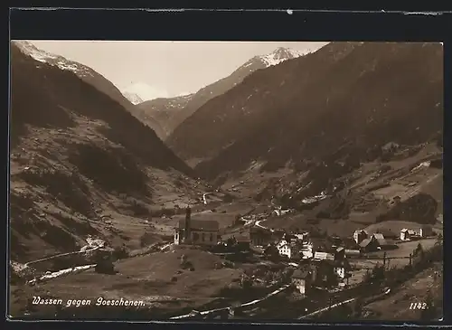 AK Wassen, Gesamtansicht gegen Goeschenen
