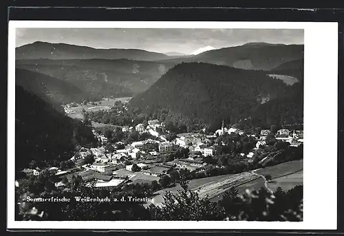AK Weissenbach /Triesting, Gesamtansicht mit Umgebung, von oben gesehen