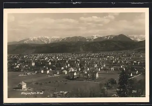 AK Klagenfurt-West, Totalansicht mit Bergpanorama