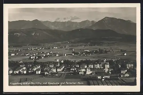 AK Klagenfurt, Totalansicht mit Koschutta und Ferlacher Horn