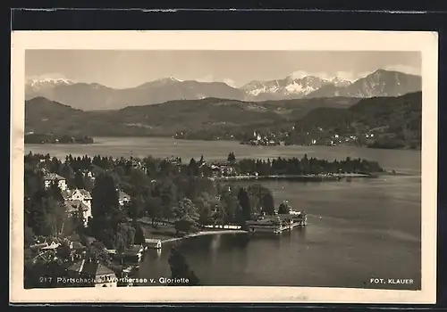 AK Pörtschach /Wörthersee, Teilansicht v. Gloriette