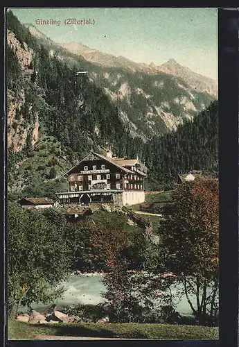 AK Ginzling im Zillertal, Gasthaus Karlstegen