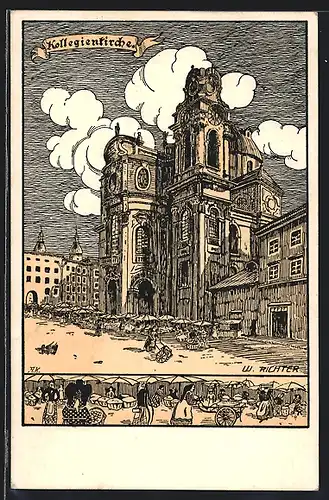 Künstler-AK Salzburg, Kollegienkirche