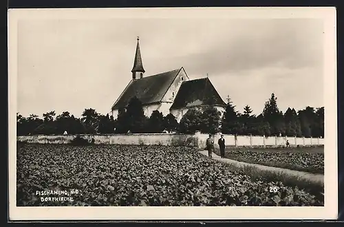 AK Fischamend, Ansicht der Dorfkirche