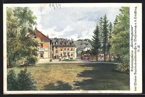 Künstler-AK Weissenbach a. d. Triesting, Erholungsheim Triestingheim der Wiener Betriebskrankenkasse