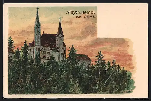 Künstler-AK Graz, Strassengel