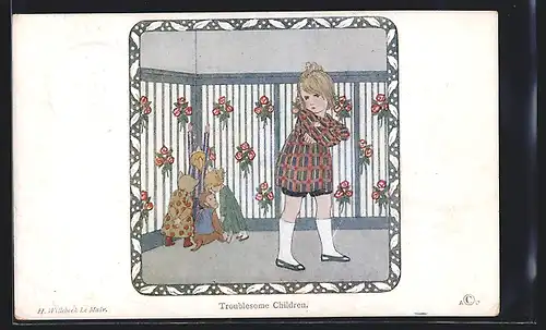 Künstler-AK Henriette Willebeek le Mair: Troublesome Children