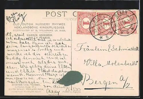 Künstler-AK Henriette Willebeek le Mair: Hansje sjokken - Polly Perkin