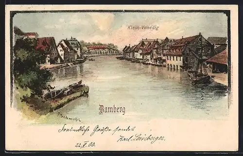 Künstler-AK P. Schmohl: Bamberg, Klein-Venedig