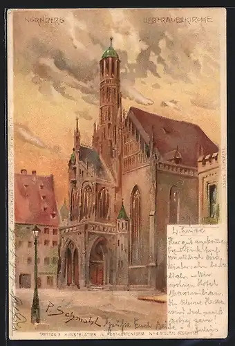 Künstler-AK P. Schmohl: Nürnberg, Liebfrauenkirche