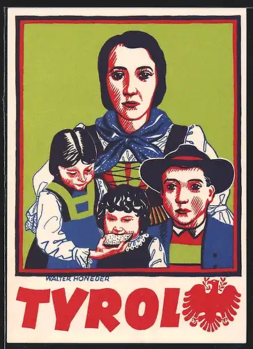 Künstler-AK Walter Honeder: Mutterschutzwerk der V.F., Muttertag 1936, Tyrol