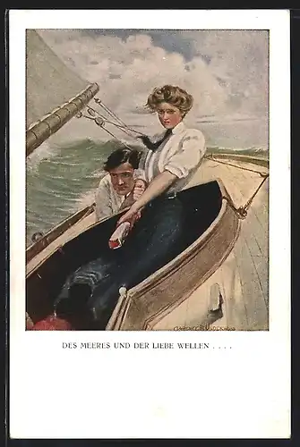 Künstler-AK Clarence F. Underwood: Des Meeres und der Liebe Wellen