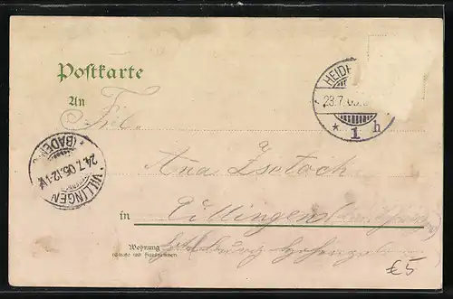 AK Gruss von der Schlossbeleuchtung, Trinkerhumor