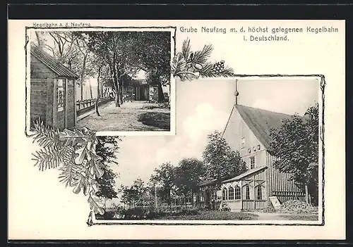 AK St. Andreasberg, Gasthaus Grube Neufang, Kegelbahn