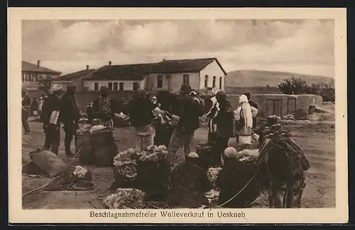 AK Ueskueb, Beschlagnahmefeier Wolleverkauf