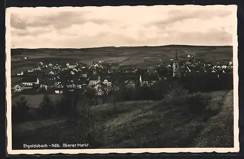 AK Ergoldsbach / Ndb., Gesamtansicht mit Oberer Markt