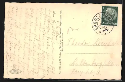 AK Ergoldsbach / Ndb., Gesamtansicht mit Oberer Markt