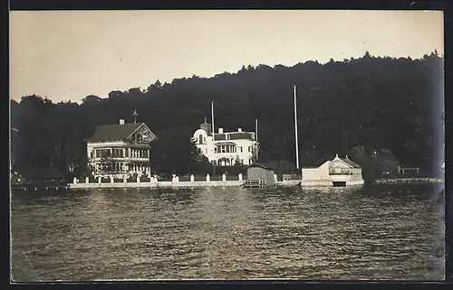 AK Leoni / Starnberger See, Uferansicht mit Hotel