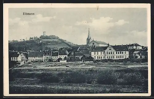 AK Eltmann, Blick auf den Ort und die Kirche