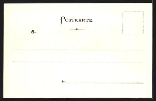 Lithographie Kaltenbronn, Ortsansicht und Hohlohturm