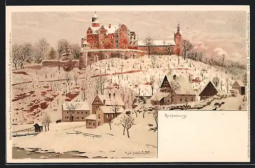 Künstler-AK Meissner & Buch (M&B) Nr. 3: Rochsburg, Panorama im Winter