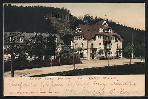 AK Bärenburg /Sächs. Erzgeb., Hotel und Pension Bärenburg