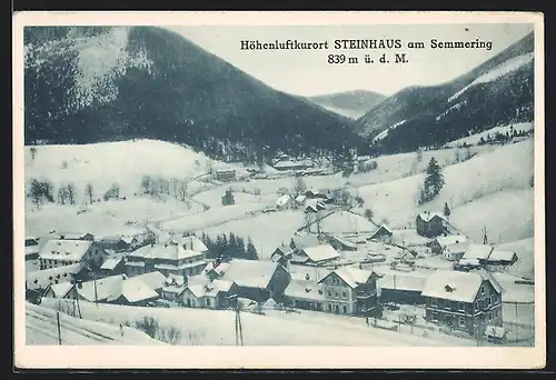 AK Steinhaus am Semmering, Totale im Winterglanz