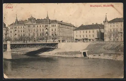 AK Graz, Stadtquai, Südseite