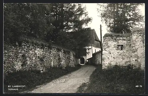 AK St. Lambrecht, am Torhaus