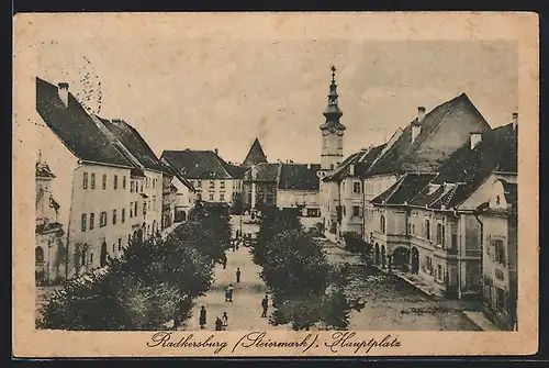 AK Radkersburg, Blick über den Hauptplatz