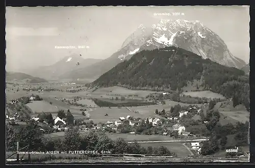 AK Aigen im Ennstal, Ortsansicht mit Putterersee