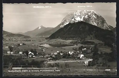 AK Aigen im Ennstal, Ortsansicht mit Putterersee