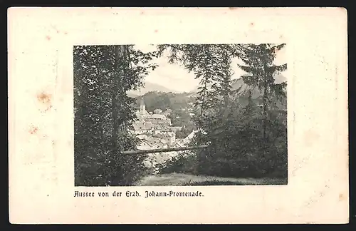 AK Bad Aussee, Ortsansicht von der Erzherzog Johann Promenade