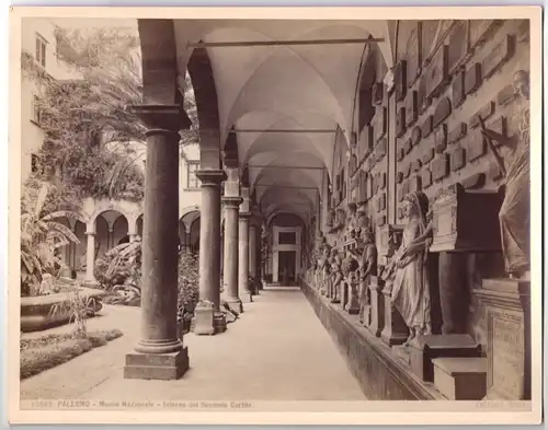 Fotografie Ansicht Palermo, Museo Nazionale, Interno del Secondo Cortile