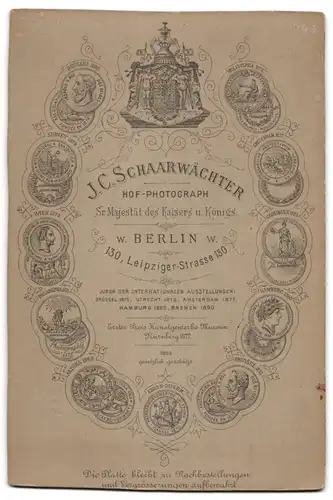 Fotografie J. C. Schaarwächter, Berlin-W, Leipziger-Strasse 130, Portrait stattlicher Herr im Anzug mit Schnauzbart