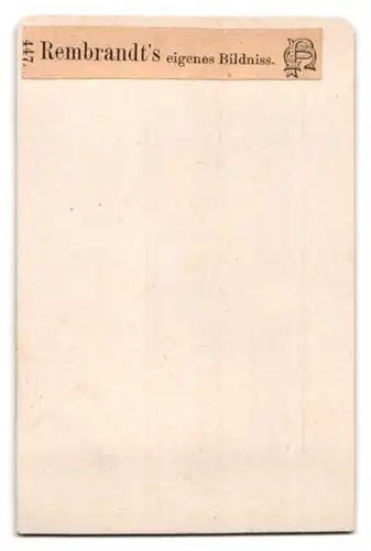 Fotografie Portrait Rembrandt, Selbstporträt des Malers