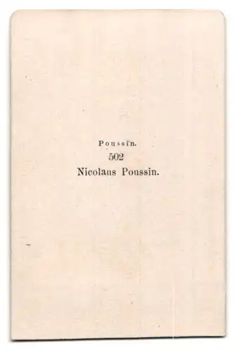 Fotografie Portrait Nicolaus Poussin, französischer Maler