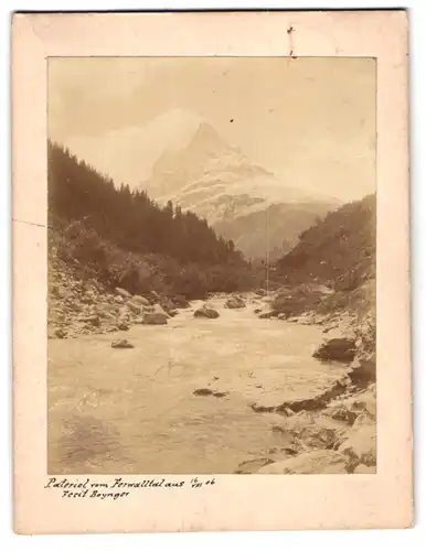 Fotografie Boynger, Ansicht St. Anton, Pateriol vom Ferwalltal aus gesehen