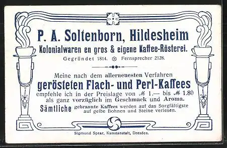 Sammelbild P.A. Soltenborn Kaffee, Hildesheim, Serie 5377 No.2, Wapitihirsche im Frühling und Herbst
